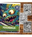 Carte de colorat antistres, format A3, 40 de ilustratii, Psychedelia, 86 pagini